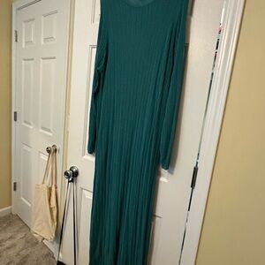 Teal Long Sleeve Dress